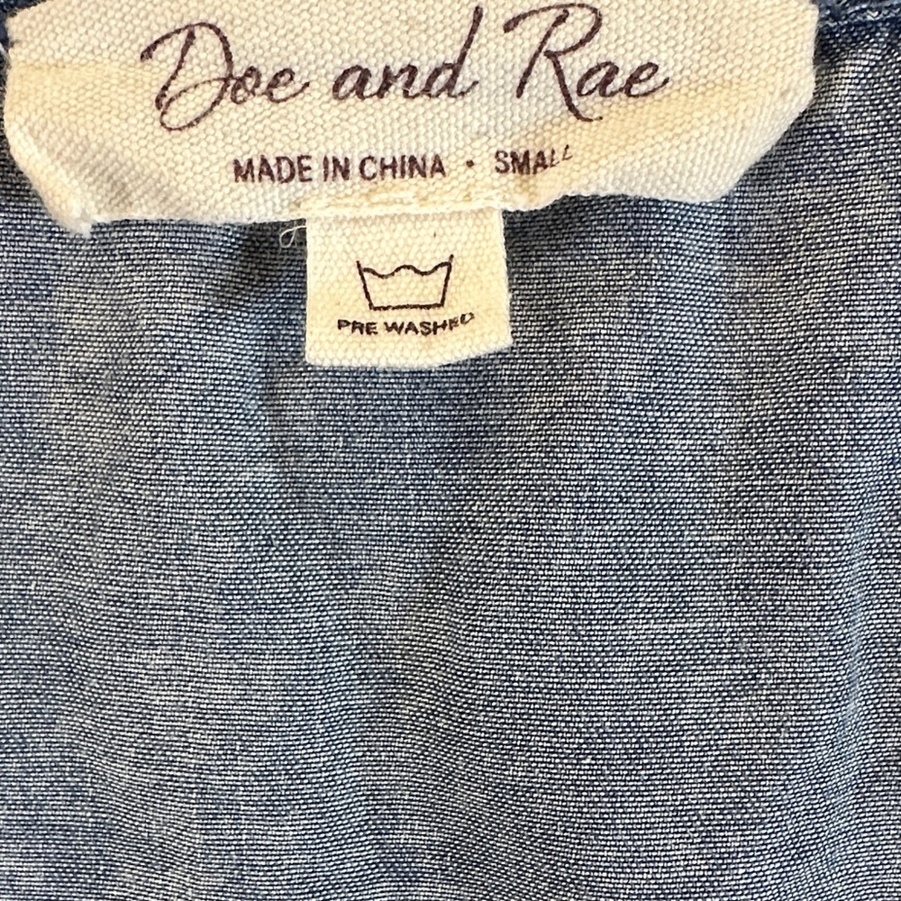 Doe & Rae Light Chambray Tank Top in Soft Blue - Picture 2 of 5